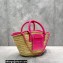 Jacquemus Le Panier Soleil raffia tote bag 2063 Pink