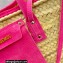 Jacquemus Le Panier Soleil raffia tote bag 2063 Pink
