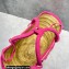 Jacquemus Le Panier Soleil raffia tote bag 2063 Pink