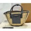 Jacquemus Le Panier Soleil raffia tote bag 2063 Gray