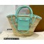 Jacquemus Le Panier Soleil raffia tote bag 2063 Light Blue
