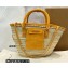 Jacquemus Le Panier Soleil raffia tote bag 2063 Yellow