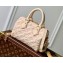 Louis Vuitton Sprayed and embossed grained cowhide leather Speedy Bandoulière 20 Bag M46163 Pale Beige