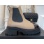 Chanel Calfskin Ankle Boots G39208 Beige 2022
