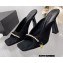 Versace Heel 10.5cm Medusa Crystal Mid-Heel Mules Suede Black 2022
