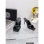 Versace Heel 10.5cm Twisted pleated leather Mules Black 2022