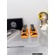 Versace Heel 10.5cm Twisted pleated leather Mules Orange 2022
