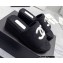 Chanel CC Logo Fabric Platform Mules Slide Sandals Black 2022