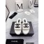 Chanel CC Logo Fabric Platform Mules Slide Sandals White 2022