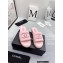 Chanel CC Logo Fabric Platform Mules Slide Sandals Pink 2022