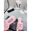 Chanel CC Logo Fabric Platform Mules Slide Sandals Pink 2022