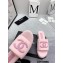 Chanel CC Logo Fabric Platform Mules Slide Sandals Pink 2022