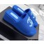 Chanel CC Logo Fabric Platform Mules Slide Sandals Blue 2022