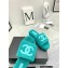 Chanel CC Logo Towel Platform Mules Slide Sandals Green 2022