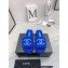 Chanel CC Logo Towel Platform Mules Slide Sandals Blue 2022