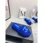 Chanel CC Logo Towel Platform Mules Slide Sandals Blue 2022
