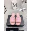 Chanel CC Logo Towel Platform Mules Slide Sandals Pink 2022