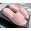 Chanel CC Logo Towel Platform Mules Slide Sandals Pink 2022