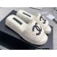 Chanel CC Logo Towel Platform Mules Slide Sandals White 2022