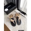 Chanel Camellia Thong Sandals G39165 Black/Beige 2022