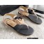 Chanel Camellia Thong Sandals G39165 Black/Beige 2022