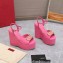 Valentino Heel 13cm Platform 5cm VLOGO Wedge Sandals Pink 2022