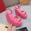 Valentino Heel 13cm Platform 5cm VLOGO Wedge Sandals Pink 2022