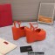 Valentino Heel 13cm Platform 5cm VLOGO Wedge Sandals Orange 2022