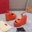 Valentino Heel 13cm Platform 5cm VLOGO Wedge Sandals Orange 2022