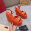 Valentino Heel 13cm Platform 5cm VLOGO Wedge Sandals Orange 2022