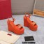 Valentino Heel 13cm Platform 5cm VLOGO Wedge Sandals Orange 2022