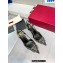 Valentino Heel 7.5cm Crystal VLogo Signature rhinestone slingback pumps Black 2022