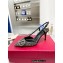 Valentino Heel 7.5cm Crystal VLogo Signature rhinestone slingback pumps Black 2022