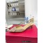 Valentino Heel 4.5cm Crystal VLogo Signature rhinestone slingback pumps Gold 2022