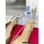 Valentino Heel 4.5cm Crystal VLogo Signature rhinestone slingback pumps Gold 2022