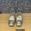 Valentino Heel 5cm VLogo Chain Slingback Pumps Light Gold 2022