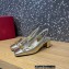 Valentino Heel 5cm VLogo Chain Slingback Pumps Light Gold 2022