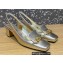Valentino Heel 5cm VLogo Chain Slingback Pumps Light Gold 2022
