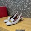 Valentino Heel 5cm VLogo Chain Slingback Pumps White 2022
