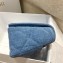 Dior Medium Caro Bag in Macrocannage Denim Blue 2022