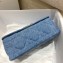 Dior Medium Caro Bag in Macrocannage Denim Blue 2022