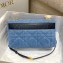 Dior Medium Caro Bag in Macrocannage Denim Blue 2022