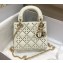 Lady Dior Mini Bag in Latte Lucky Star Cannage Lambskin 2022