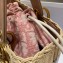 Lady Dior Medium Bag in Natural Wicker and Oblique Jacquard Nude Pink 2022