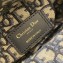 Lady Dior Mini Bag in Natural Wicker and Oblique Jacquard Black 2022