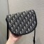Dior Gallop Messenger Bag in Oblique Jacquard and Black Grained Calfskin 2022