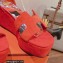 Hermes suede goatskin Eole 35 Sandals Red with removable silk twillon 2022