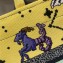 Dior Small Book Tote Bag in Multicolor Pixel Zodiac Embroidery Yellow 2022