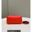 Fendi By The Way Mini Boston Bag Red with rigid plexiglass handles 2022
