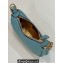 Fendi leather Nano Fendigraphy Hobo Bag Charm Mint Green 2022